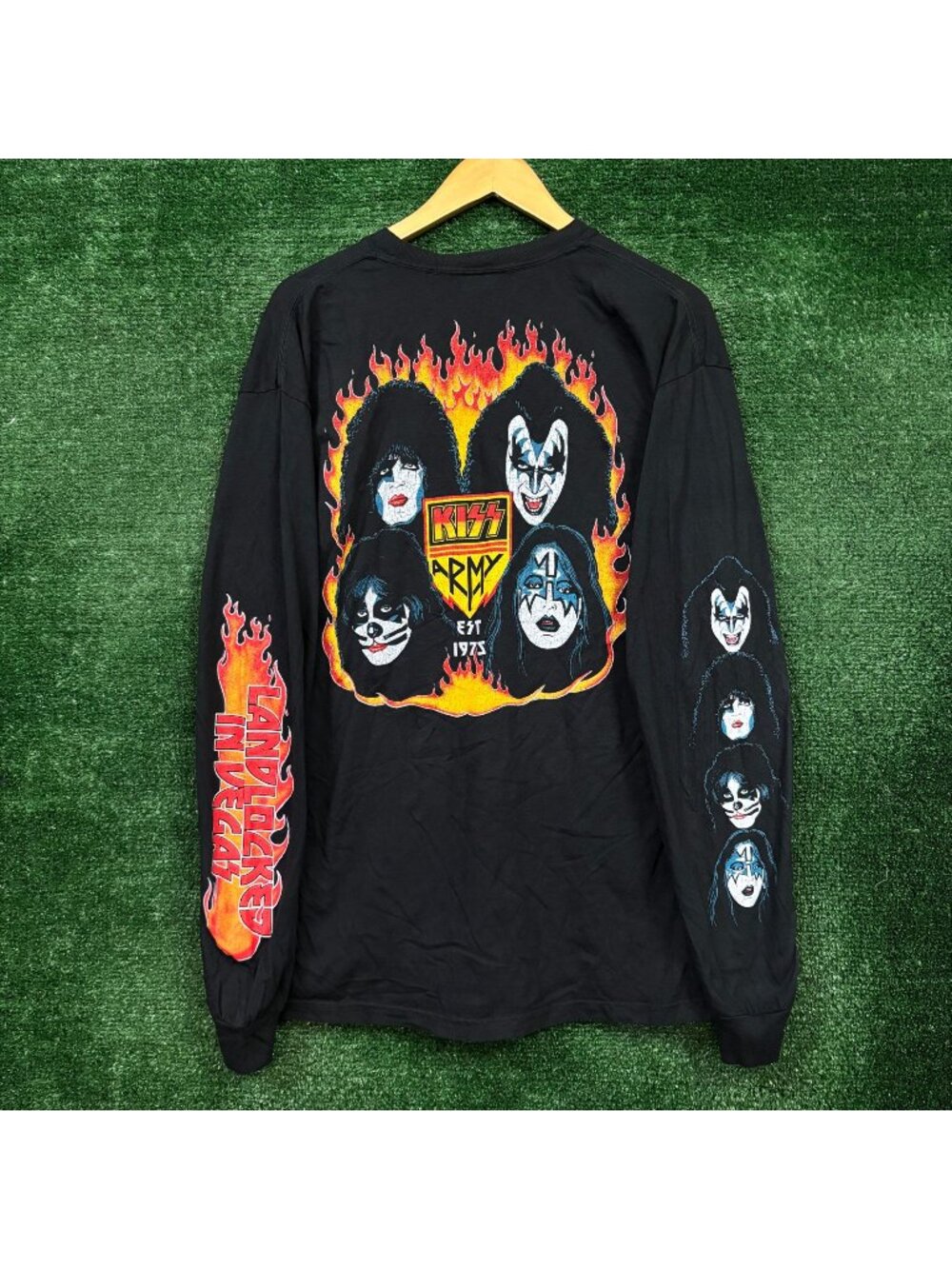 Kiss Land Locked in Vegas Heavy Metal Band LS Shirt Size Extra Large
